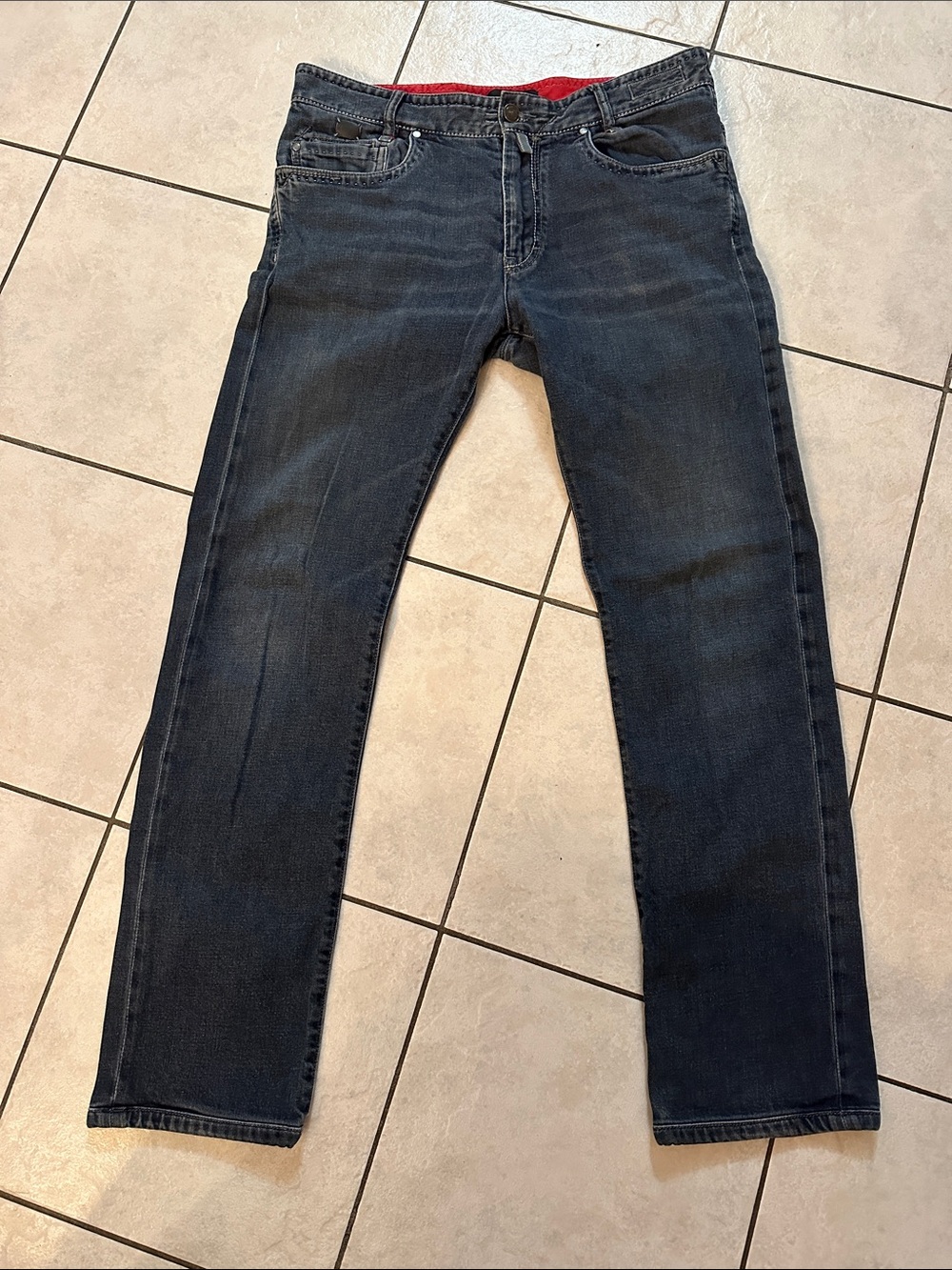 CORTIGIANI Luxury Italian Designer Men's Dark Wash Jeans EUC 34x30